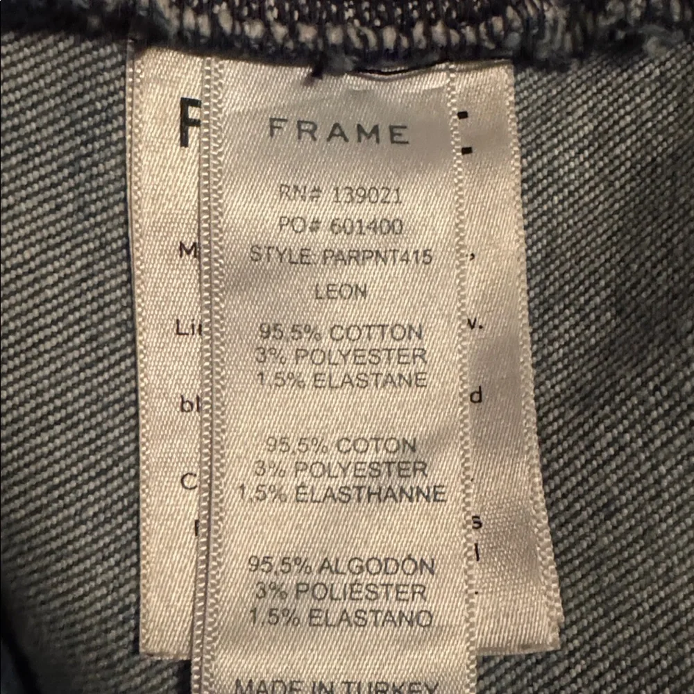 Frame Jeans Parisian Straight Leg Jeans Leon Light Wash Size 24